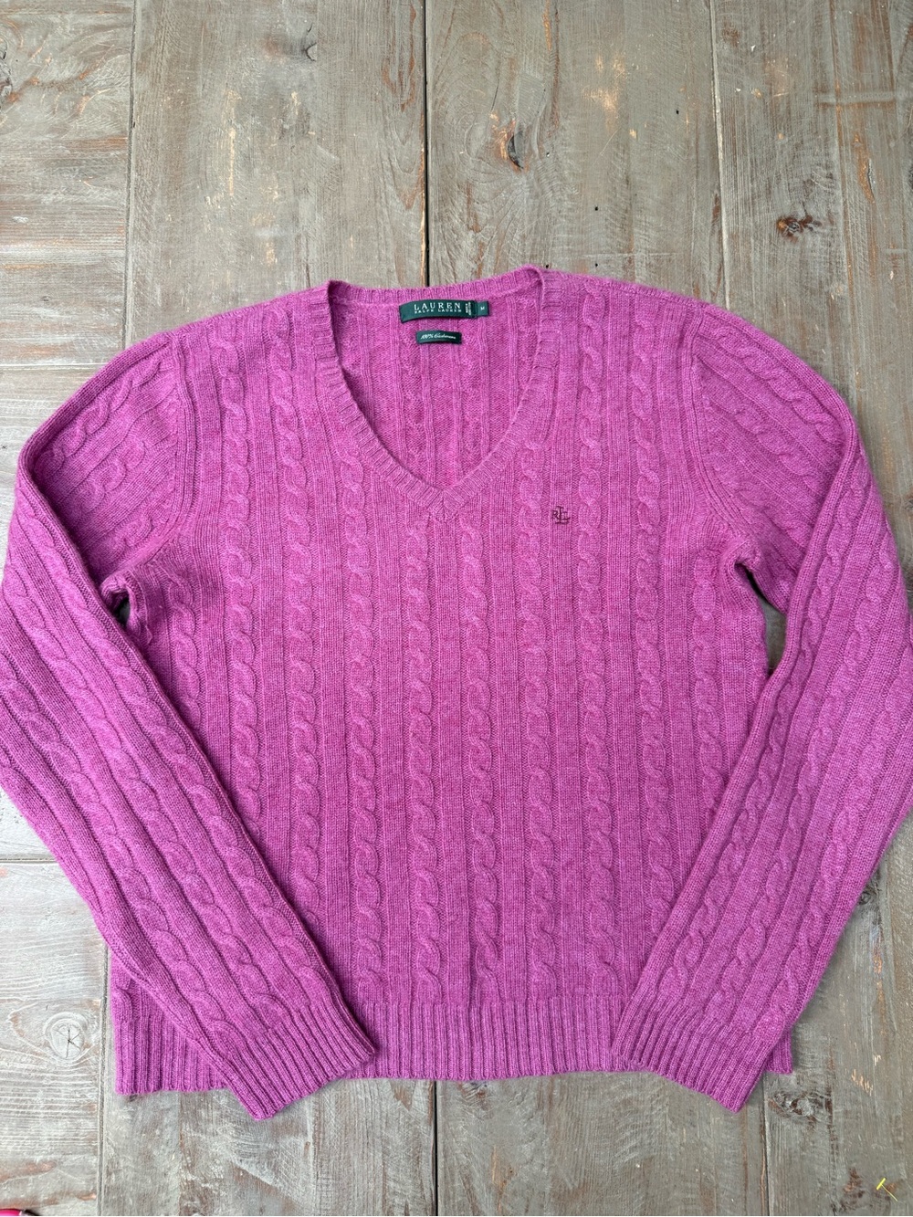 Polo Ralph Lauren Cashmere Sweater - Pink v-neck